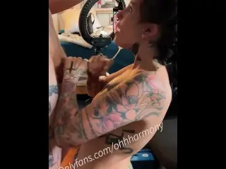 Gagging on his Cum