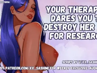 ASMR Roleplay - your Therapist Dares you to Destroy her Ass for Research