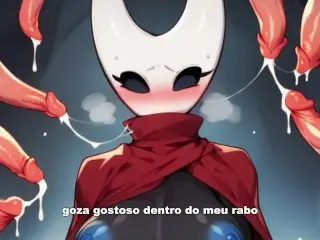 Hollow Knight Gozando no Pau De Um Humano - Hentai JOI Punheta Guiada