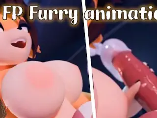 First Person Experience - I Eat a Busty Girl and Cum on her Tits (Furry Futa Animation) - Jazziuu