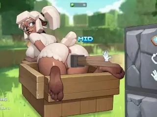 Sexy Blonde Furry Sheep Gets Caught in Steve's Boat and Plunged by a Piston