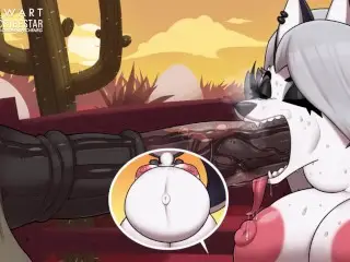 Loona from Helluva Boss Sucking Big Bolt