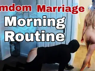 Training zero Femdom Real Married Couple Life Slave BDSM Bondage Piss Toilet Bathroom Homemade MILF