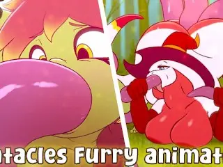 Tentacles Fucks three Hot Women until he Cums inside them (Furry Futa Animation) - Jazziuu