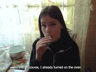 Baking Burgers with my Stepsis and then Baking her Pussy