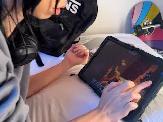 Fucking Stepsister Ass while she is Playing Game