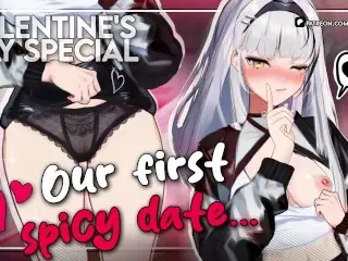 (VTuber JOI) your Valentine’s Date Messes with your Dick in Public | Voiced Hentai Roleplay