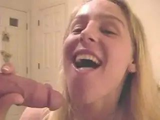 Wife Deep Throats her Hubby and Swallows all his Cum