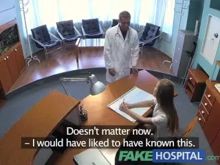 FakeHospital Hot Sex with Doctor and Nurse in Patient Waiting Room