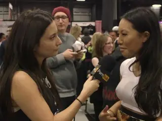 Asa Akira & Cherokee D Ass at eXXXotica 2015 with Pornhub Aria PornhubTV