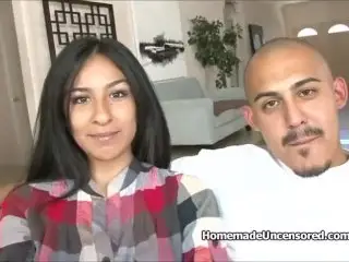 Hot Latino Couple Fucking on Couch