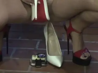 Pissing inside Heels Wearing Heels POV