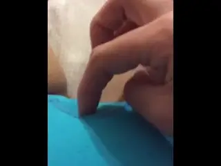 Rubbing my Super Cute Cameotoe then Moving Panties to Show my Pussy