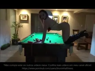 Striptease at the Billiard Table - Hot Brazilian Striper Hot Ass