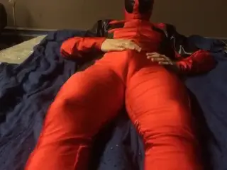 Having Fun Humping in my Deadpool Gear Part 2