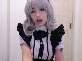 Maid Cosplay Girl Sucking and Begging to her Boss