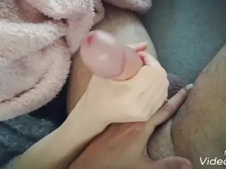 Quick Handjob Ends in Shooting Orgasm