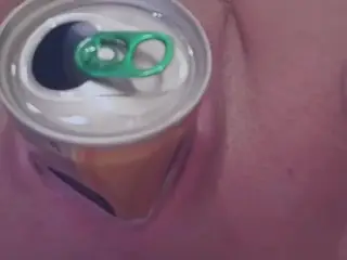 Morning Coffee and can in my Pussy Masturbation