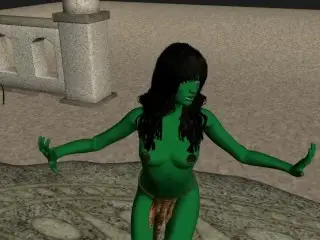 Dancing Green Woman Star Trek Parody