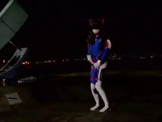 Activating Self-cumming Sequence!! a Japanese Crossdresser as D.Va