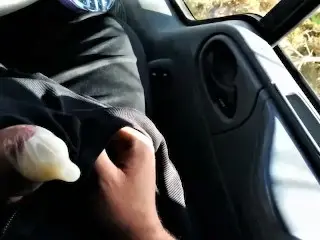 Risky Public Cock Wank & Condom Fill