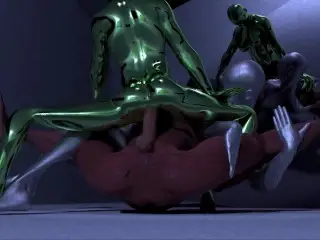 Robot and Slime Girl Fuck