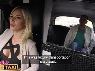 Female Fake Taxi Blonde Beauty Fucks her Passenger