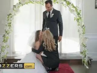 Brazzers - Husband and Bride to be get Shared by Hot MILF