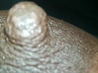 Erect Ebony Nipples Close-up