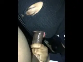 Ski Mask Bitch Sucking the Cum out a Fat Dick outside