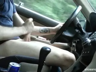 Jerking off while Driving