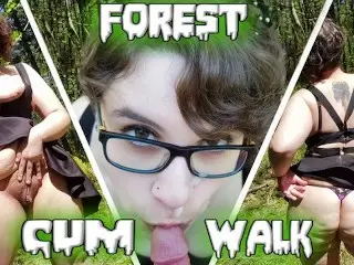 BBW Hikes and Fucks in Public and Walks back with CUM FACIAL! *short*