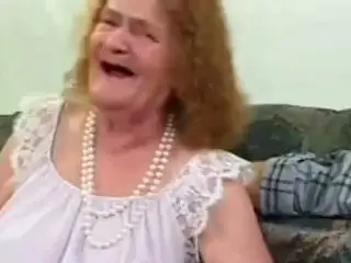 Toothless Granny Sucks Cock and Gets Fucked