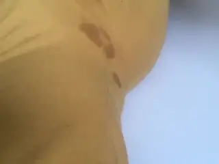 Pissing while Cumming in Tight Yellow Pants