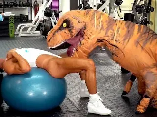 Camsoda - Hot MILF Stepmom Fucked by Trex in Real Gym Sex