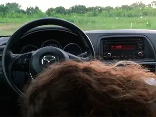 Risky Blowjob in a Car with Amazing Massive Cumshot