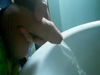 Uncut Cock Gets Semi while Pissing!