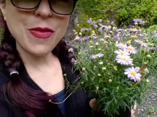 Peeing on a Potted Flower