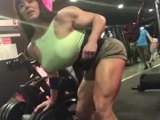 She Hulk with Huge Tits in Gym Exercise.