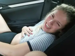 Daddy and his Girl Play and Talk in the Car