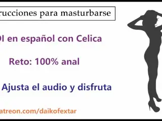 JOI Español Hentai Con Celica, Reto 100% Anal. Rol Estilo ASMR.