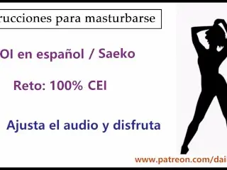 Audio JOI En Español, Reto 100% CEI. Mastúrbate Con Saeko.