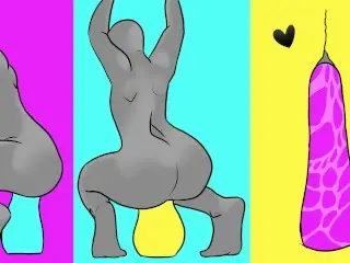 Animated Girl taking Toy up Ass