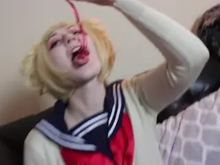 Toga Himiko Cosplay Japanese Candy Eating Haul n Blunt Smoking GFE