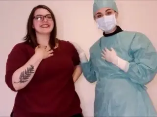 2 Sadistic Girls make you their Medical Slave Quickie