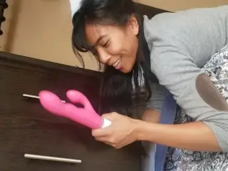 School Girl Finds Mommy's Toys