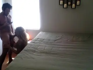 I Caught my Neighbor Tanning Naked and she Invited me inside for a BJ