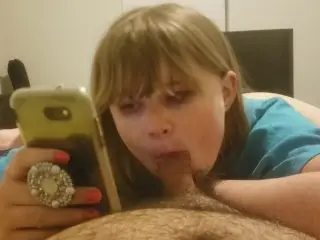 Sucking his Dick while Browsing Reddit