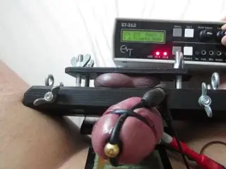 E-Stim, Ball Vice & Cock Restraint with Erostek ET-312B