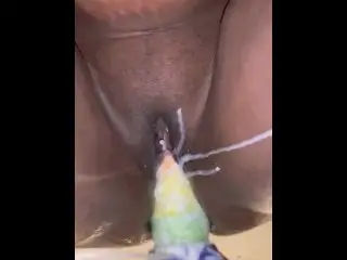 Bad Dragon Sleipnir Pumps & Fills my Pussy till she Overflows